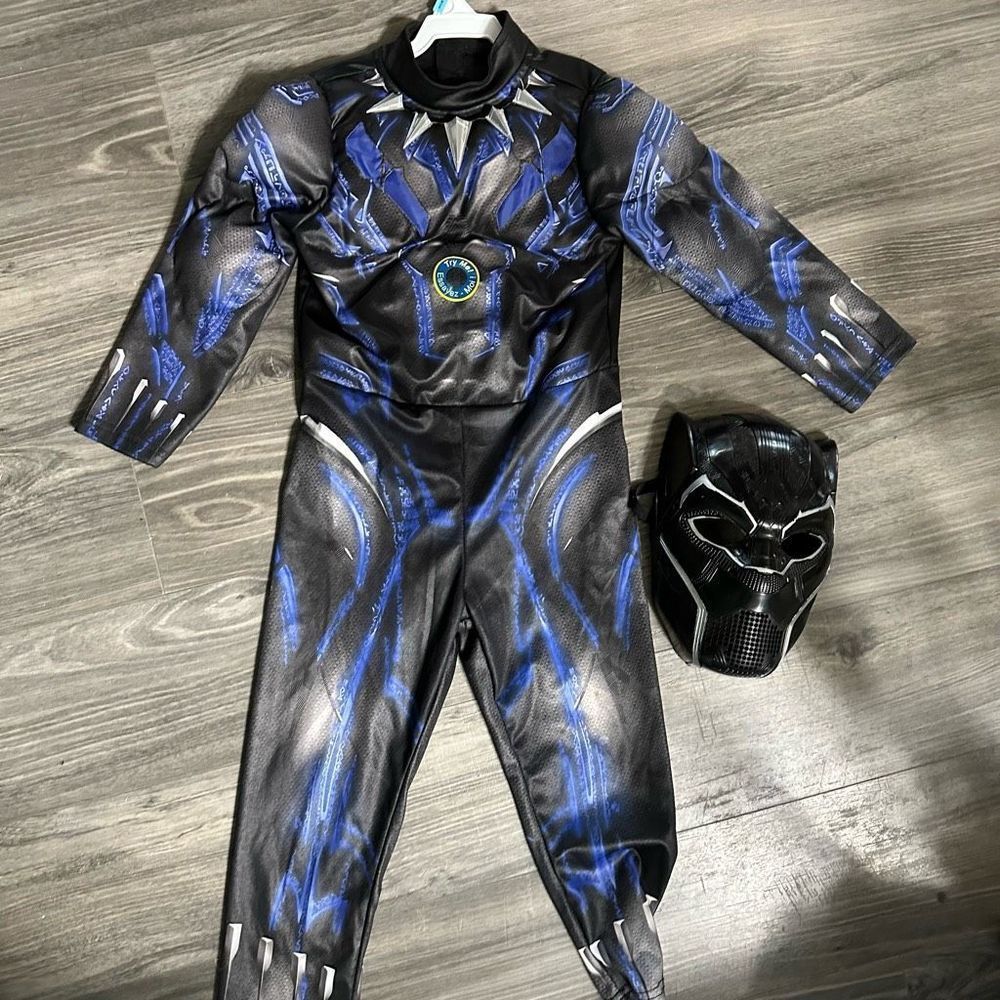 Black panther marvel children’s superhero costume size 4T